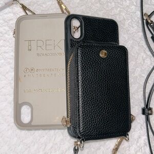 TREK tech Accessories Black Crossbody Phone Case & Wallet for IPhone 10 MAX